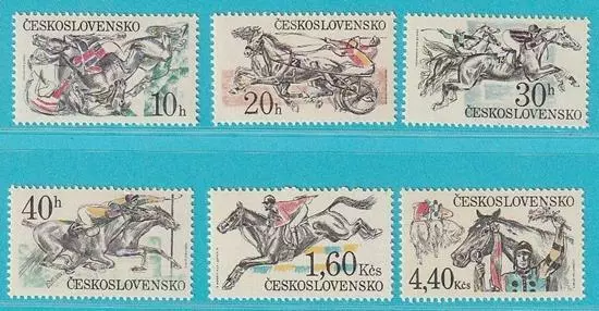 Tschechoslowakei aus 1978 ** postfrisch MiNr. 2469-2474 Pferde