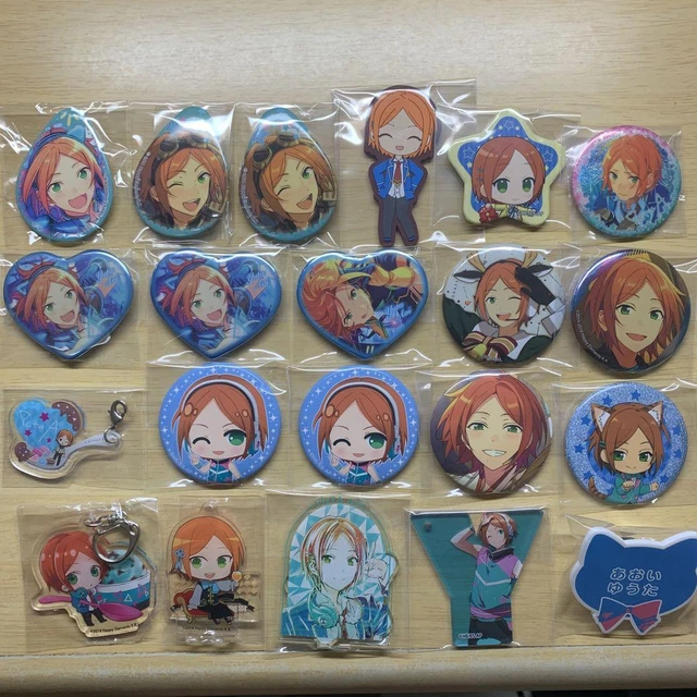 Ensemble Stars Goods lot of 21 Tin badge Acrylic stand Keychain  Yuta Aoi