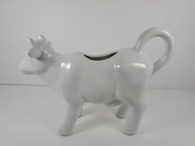 Porcelain Cow Creamer Pitcher by Food Network Brand 7" long