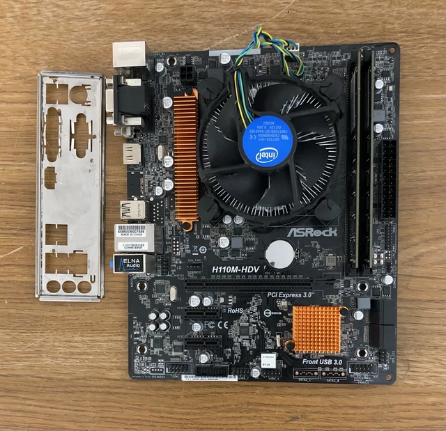 ASROCK B150M-HDV MOTHERBOARD Bundle i3-6100 @ 3.7GHz 16GB RAM H110M-HDV ...