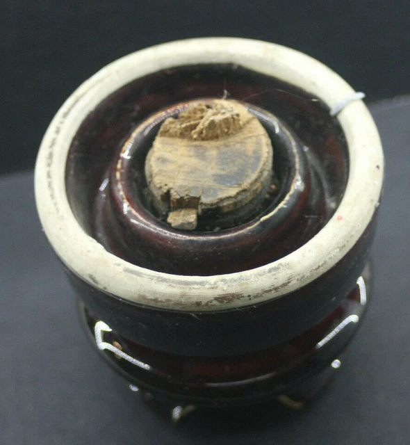Locke Hi Top 66 Brown Ceramic Utility Insulator - USA - VINTAGE E06B 3
