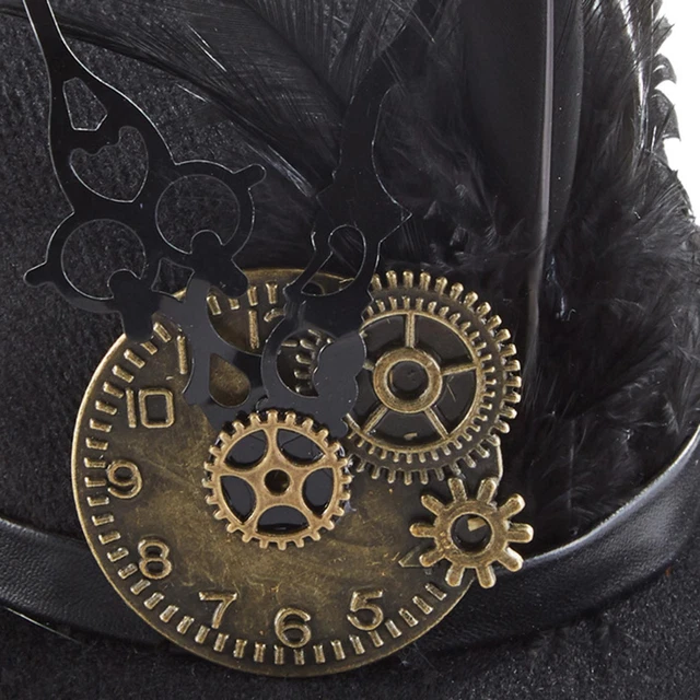NOVELTY STEAMPUNK GEARS Top Hats Dance Hat Accessories Gothic Rivet