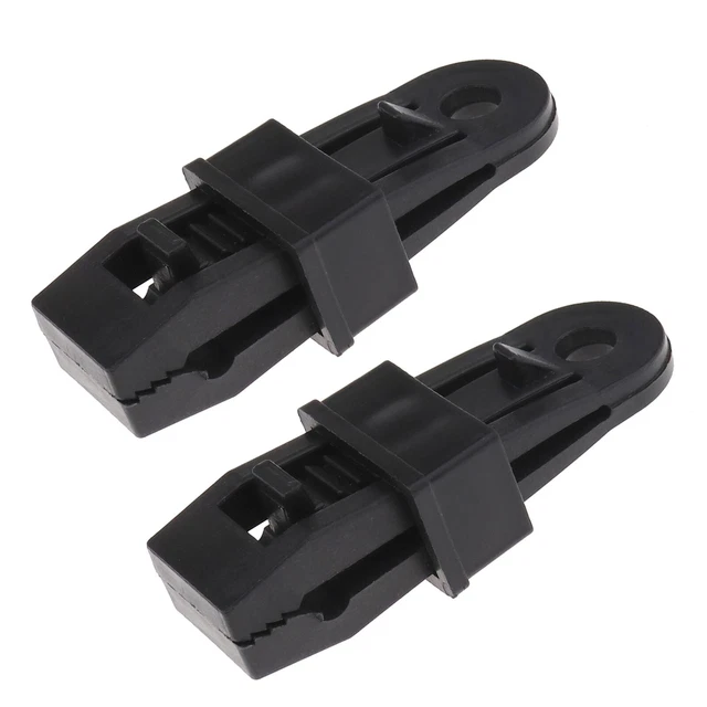 BLACK TARP TARPAULINE Awning Clips Tie Down Clamp Bushcraft Camping