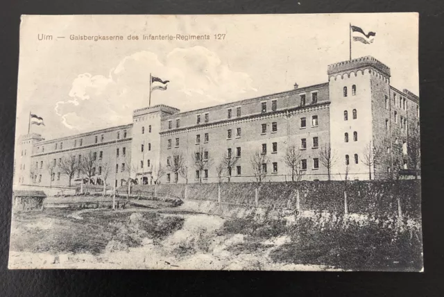 Ak Postkarte Ulm Gaisberg Kaserne Infanterie Regiment 127