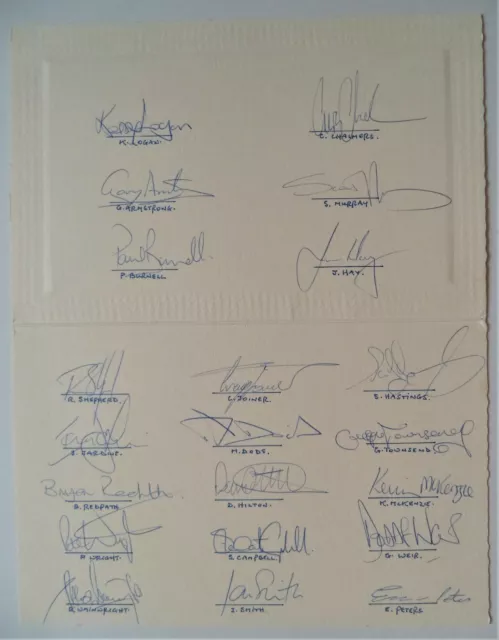 SCOTLAND v ENGLAND 1996 RUGBY UNION 5 NATIONS SCOTLAND SQUAD FULLY AUTOGRAPHED