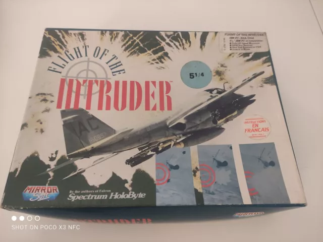 Jeu PC VINTAGE BIG BOX Flight of the Intruder (PC, 1990)  FR 5 1/4