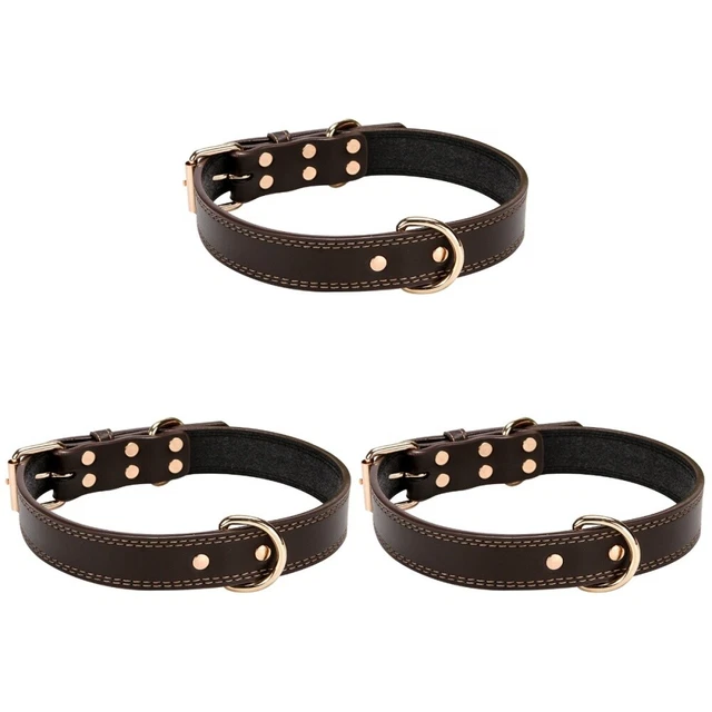 3x Pet Kragen Leder Gerollt Hund Kragen Katze Hund Kragen Hund Kostüm Kragen