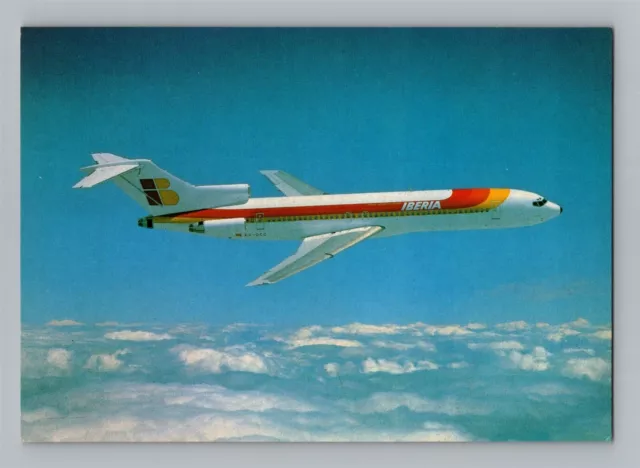 Aviation Airplane Postcard Iberia Lineas Airlines Boeing 727 Q3