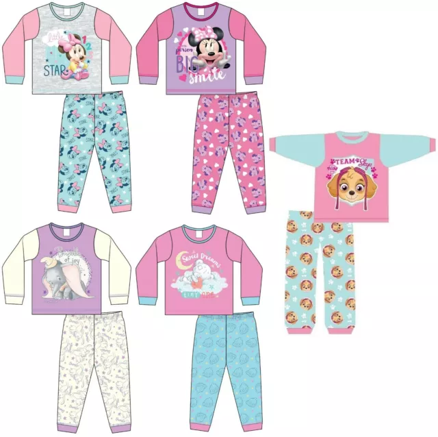 Baby Mädchen Pyjama Tatty Teddy Minnie Maus Dumbo Kinder PJs Nachtwäsche 6-24 Monate