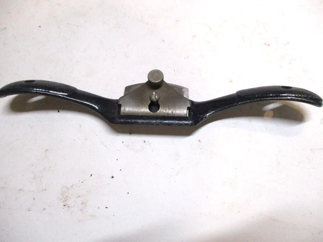 VINTAGE STANLEY No 51 FLAT BOTTOM SPOKE SHAVE, BLUE BODY, USA