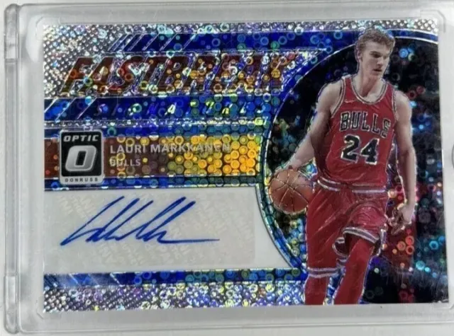 2017-18 Donruss Optic LAURI MARKKANEN Fast Break Signatures Rookie Auto