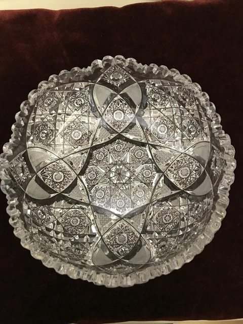 American Brilliant Cut Glass Bowl. NEW Lower Price