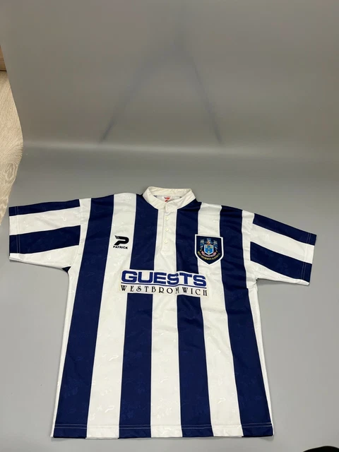 West Bromwich Albion LARGE 1996 1997 Heimshirt Patrick Trikot Trikot Gr. M 38/40