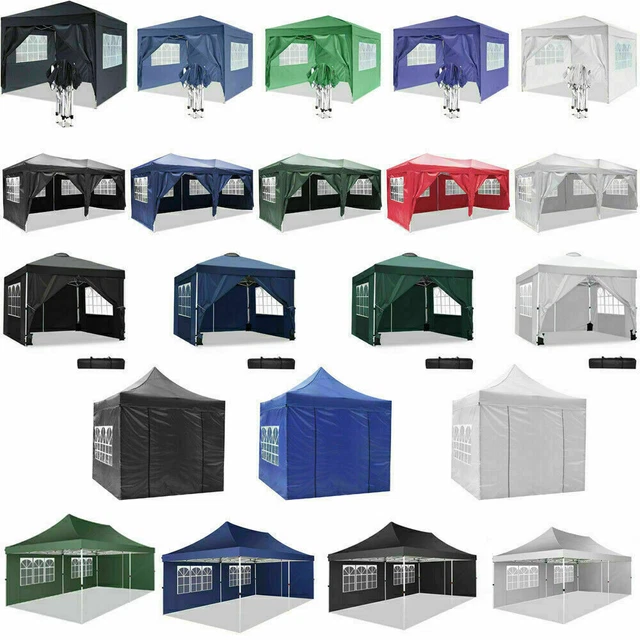 Klapp Falt Pavillon 3x6m Partyzelt WASSERDICHT Gartenpavillon Sonnenschutz Popup