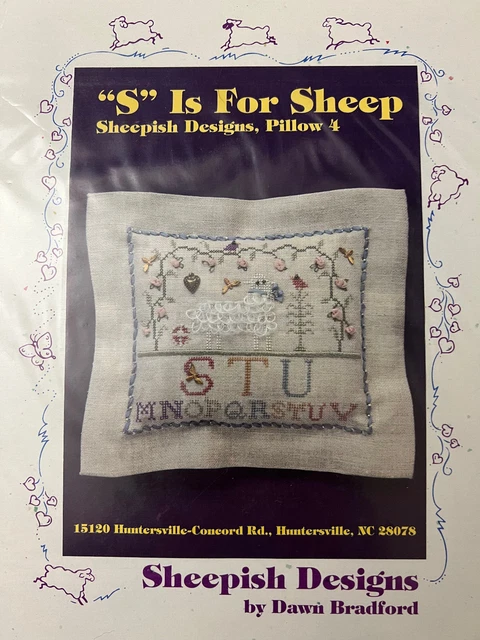 Sheepish Designs- "S" is for Sheep- Pillow 4 Chart- OOP Sheepish Designs- "S" is for Sheep- Pillow 4 Chart- OOP