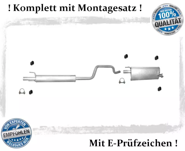 Auspuffanlage für Opel Meriva A 1.6 64/74/77KW Auspuff Montagesatz