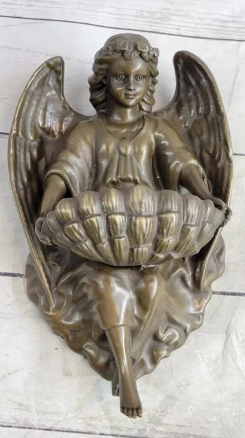 Vintage VICTORIAN Figural Bronze  Brass Putti CHERUB Angel Home WALL Decor Deal