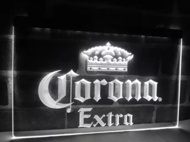 Custom Made corona extra beer pub bar man cave Neon glow effect Sign light