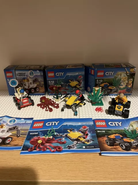 LEGO CITY SMALL Set Bundle 60156 60090 3365 Jungle Diving