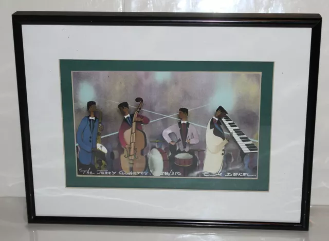 Emile Dekel " The Jazzy Quartet " Mixed Media Autographed 58/350