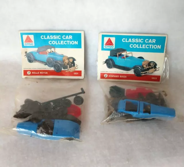 VINTAGE Citgo Classic Car Collection 2 Kits Rolls Royce and Hispano Suiza  BN