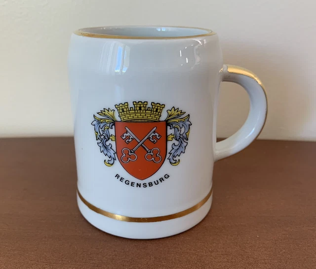 Regensburg Konig Porzellan Bavaria Porcelain Mug Beer Stein Germany