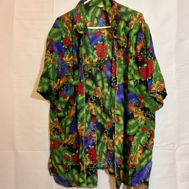 Vintage Bluse Damen Shirt Top Größe 18 mehrfarbig Smart Work Boho Blumenmuster