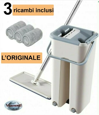 RICA Mocio lavapavimenti mop autopulente 2 vasche separate acqua chiara/scura 3 rica 