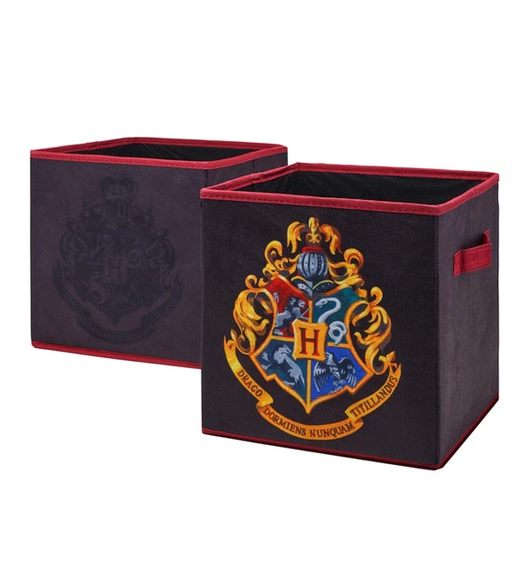 HARRY POTTER HOGWARTS Storage Cube Set Of 2 10Inch Storage Bin Cube