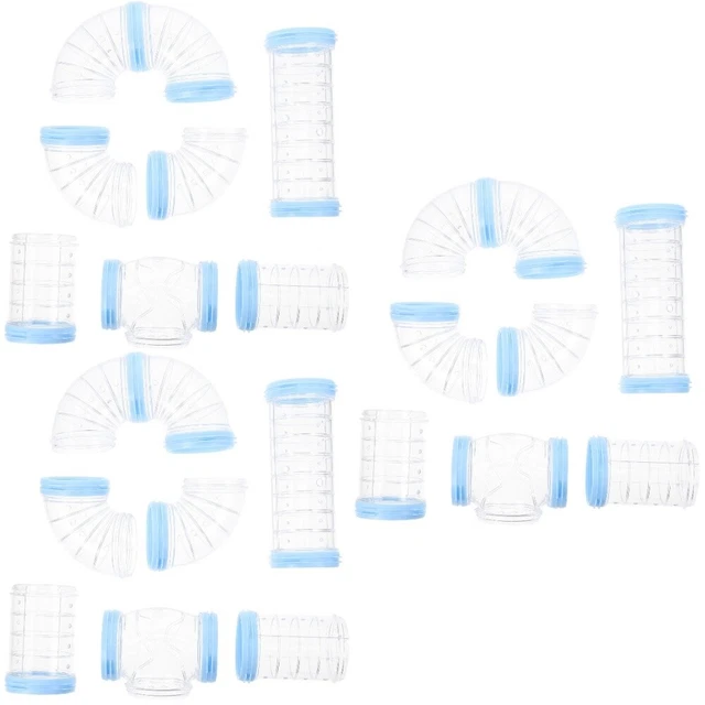 3x Tubo de hámster Juguete Hámster Tubo de escondite Hámster Juguete Tubo Conejillo Tubo