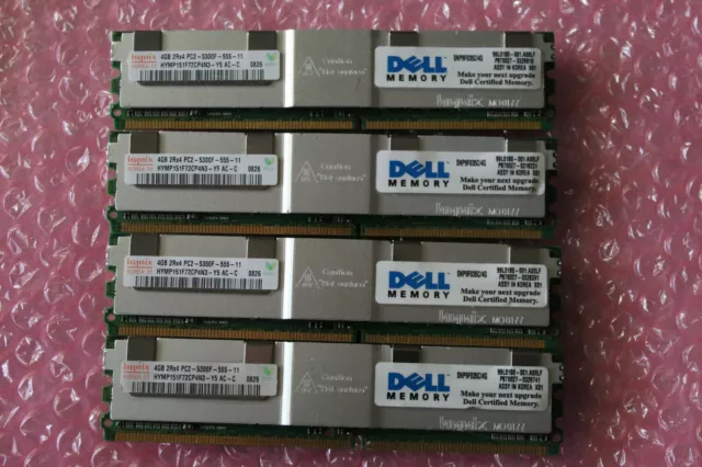 16GB (4 x 4GB) PC2 5300F For Mac Pro 1,2 2,1 3,1 2006, 2007, 2008