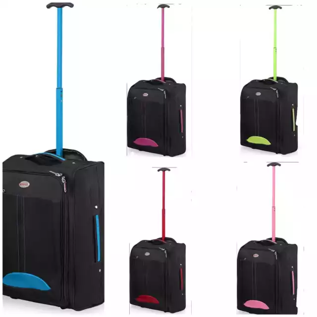 55 cm Cabin Carry On Hand Luggage Suitcase Approved Trolley Case Bag New