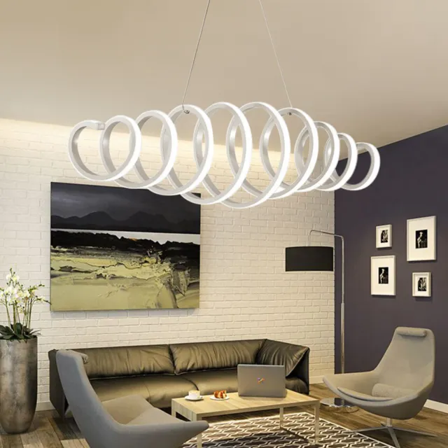 Modern LED Chandelier Acrylic Ceiling Light Pendant Lamp Fixture Lighting White