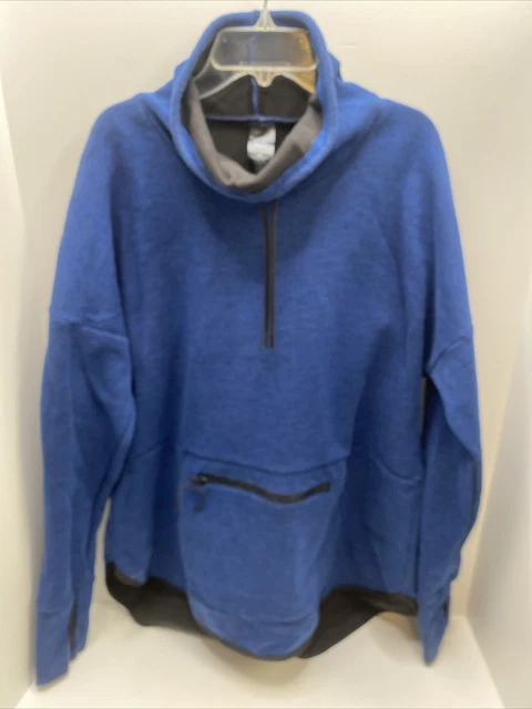 Champion Cowl Neck Jacket XL Zip Up w.Thumbs Loops HEATHER GRAY VGUC