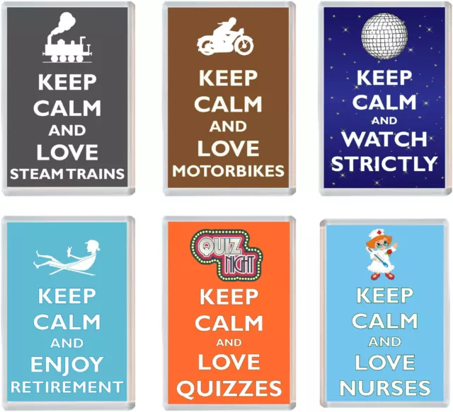 Keep Calm and Love 96 x 67mm Jumbo Fridge Magnet Xmas Present Birthday Gifs