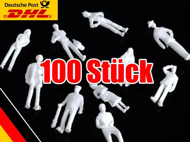 100 Stück Figuren Reisende Passanten stehend Spur Z 1:200 Konvolut Set Diorama