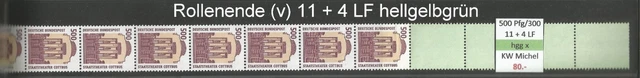 RM Sehenswürdigkeiten 500 Pfg RG 300 ROLLENENDE 11 + 4 LF v hgg x
