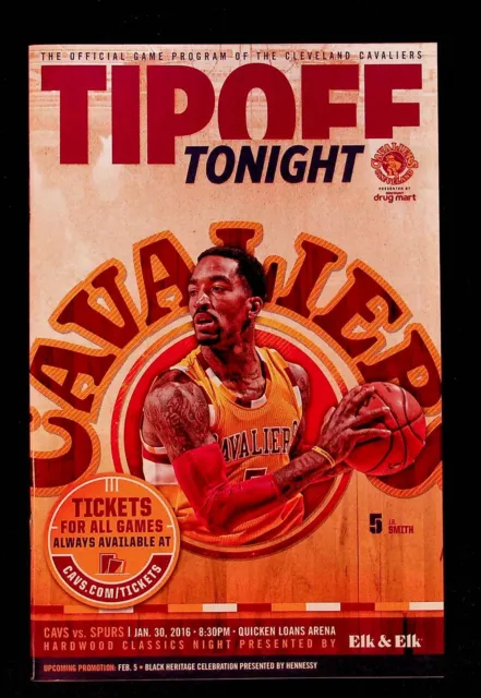 Cleveland Cavaliers San Antonio Spurs NBA Game Program 2016 Championship Season