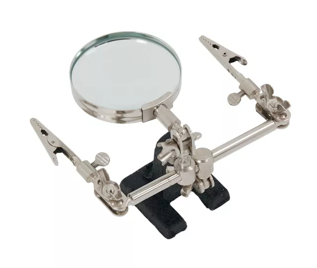 Soldering Iron Stand Helping Hands Magnifying Glass With Crocodile Clip