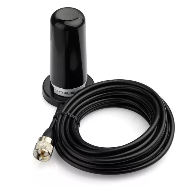 Dual Band VHF UHF 136-174MHz 400-470MHz NMO Mount Magnetic Low Profile Antenna