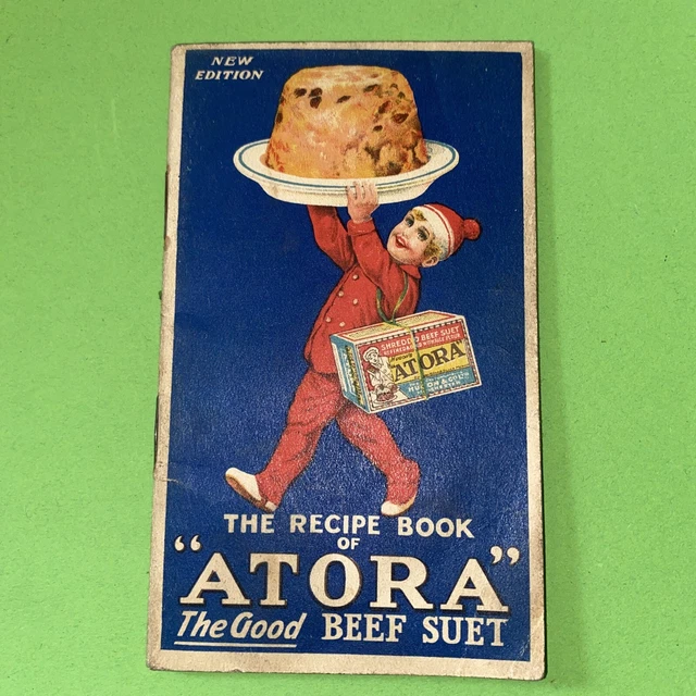 VINTAGE ATORA RECIPE Book 1930s New Edition Beef Suet Food