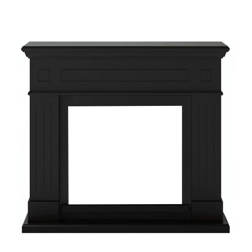 Cornice Finto Camino Nero da Arredamento in Legno MDF Tagu Larsen