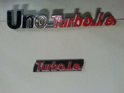 fiat uno turbo ie 1 turbo logo stemma kit badge scritta anteriore posteriore d