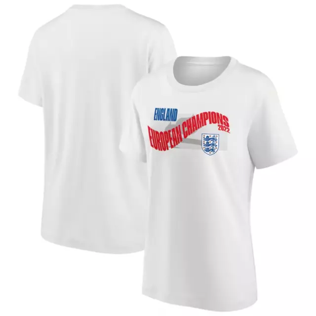 England Women's Football T-Shirt (Size S) Euros Champions Graphic T-Shirt - New