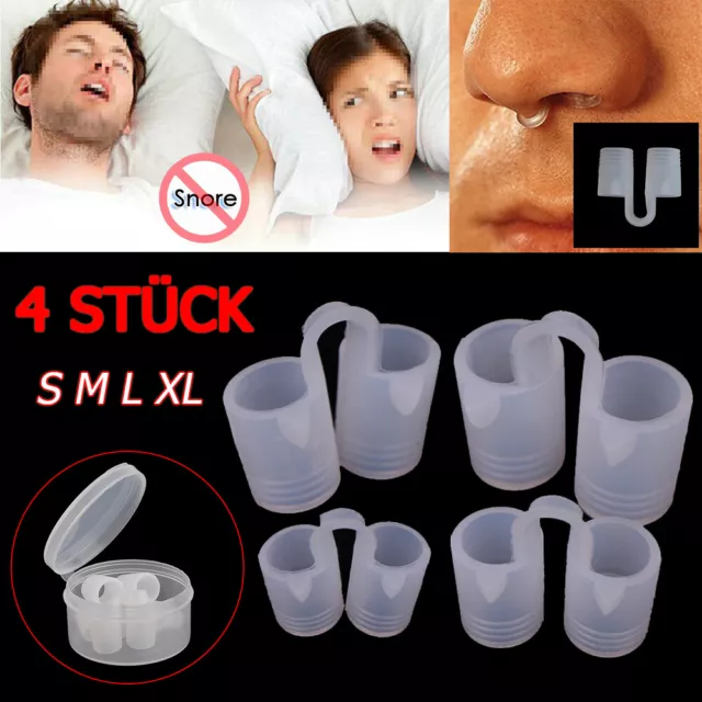 4x Anti ronquidos Pararrachos Extensor nasal Contra ronquidos Clip nasal Set