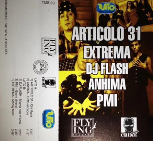 Various - Articolo 31 - Extrema - Dj Flash - Anhima - PMI (Cassetta Promo)