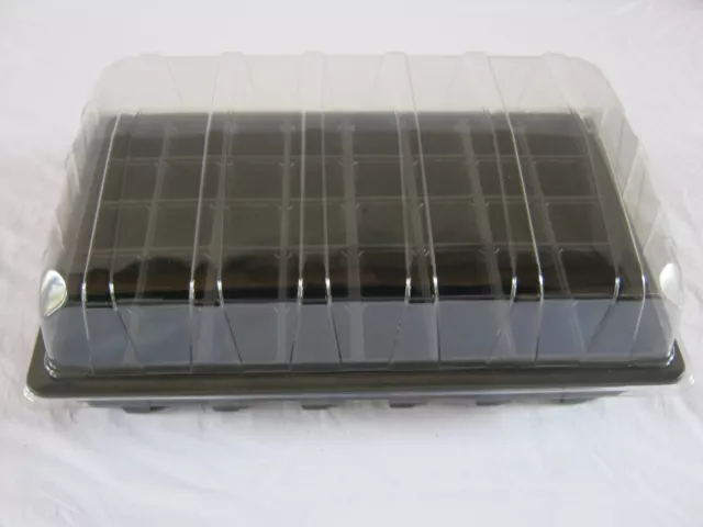 Seed Growing Tray Propagator Starter Kit: Trays + 40 Cells Inserts + Lids