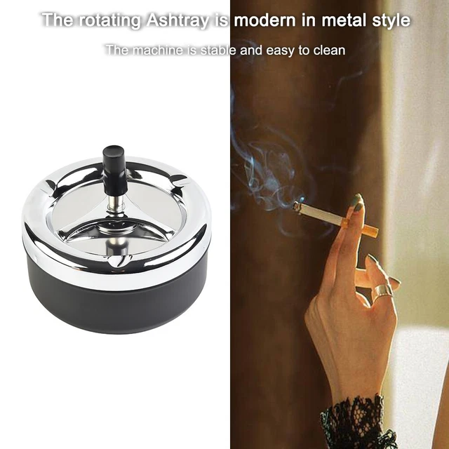 Cubo de basura grande metal moderno sobre mesa XXL negro decoración 14 cm diámetro Chr