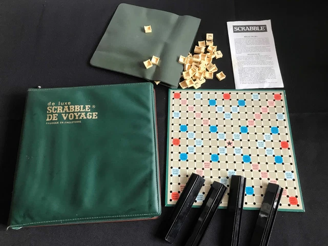 Jeu De Société SCRABBLE DE VOYAGE DE LUXE   Vintage