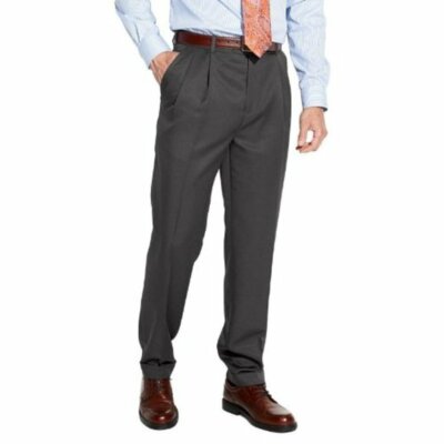 Croft & Barrow Classic Fit Pleated No Iron Microfiber Cuffed Dress Pants 36 X 29